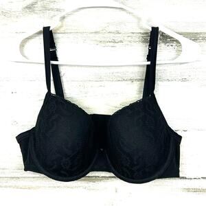 Cacique womens 38C Black lace Balconette Bra underwire new